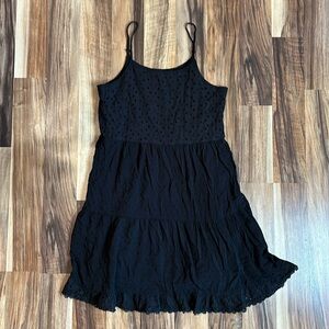 Art & Class Black Spaghetti Strap Skater Dress Size XL 14/16